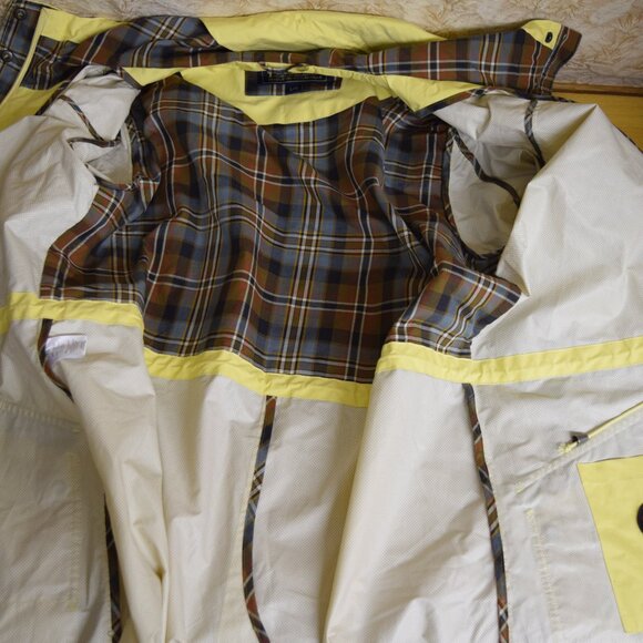 Pendleton Yellow Preppy Cotton Rain Slicker Womens Sz L Minimalist PNW Gorpcore - Picture 9 of 11